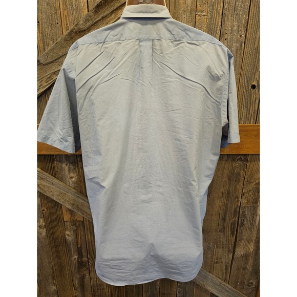 ralph lauren Blake nylon blend short sleeve light blue button up Large L *FLAW*- - Picture 2 of 8